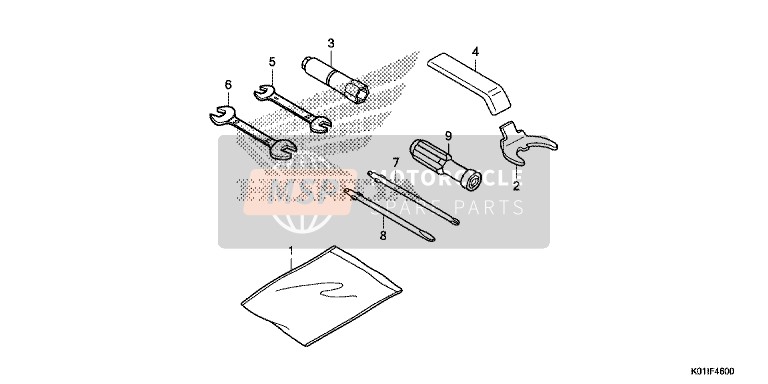 Honda SH125AS 2014 Tools for a 2014 Honda SH125AS